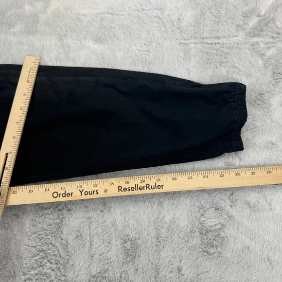 Joe's Jeans Sienna Coated Joggers Womens Small Black High Rise Stretch Tapered - Picture 7 of 9